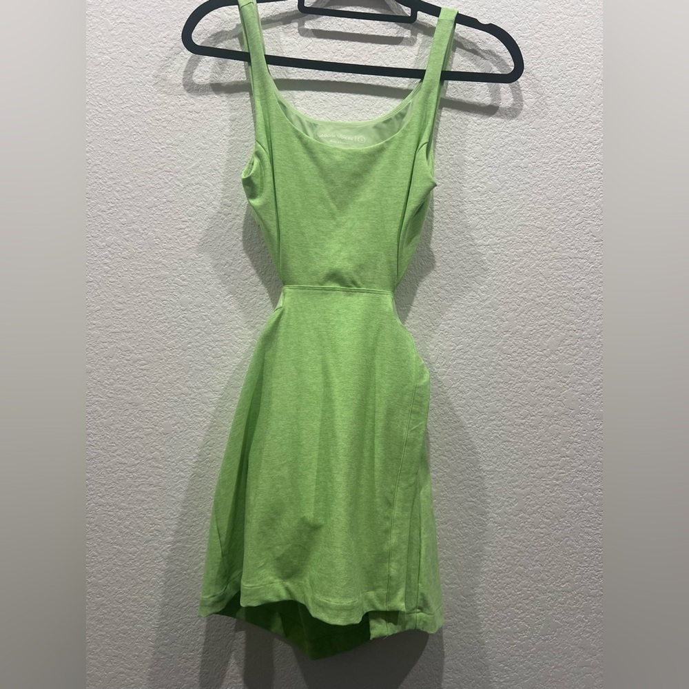 Outdoor Voices Green Fit and Flare Midi Dress